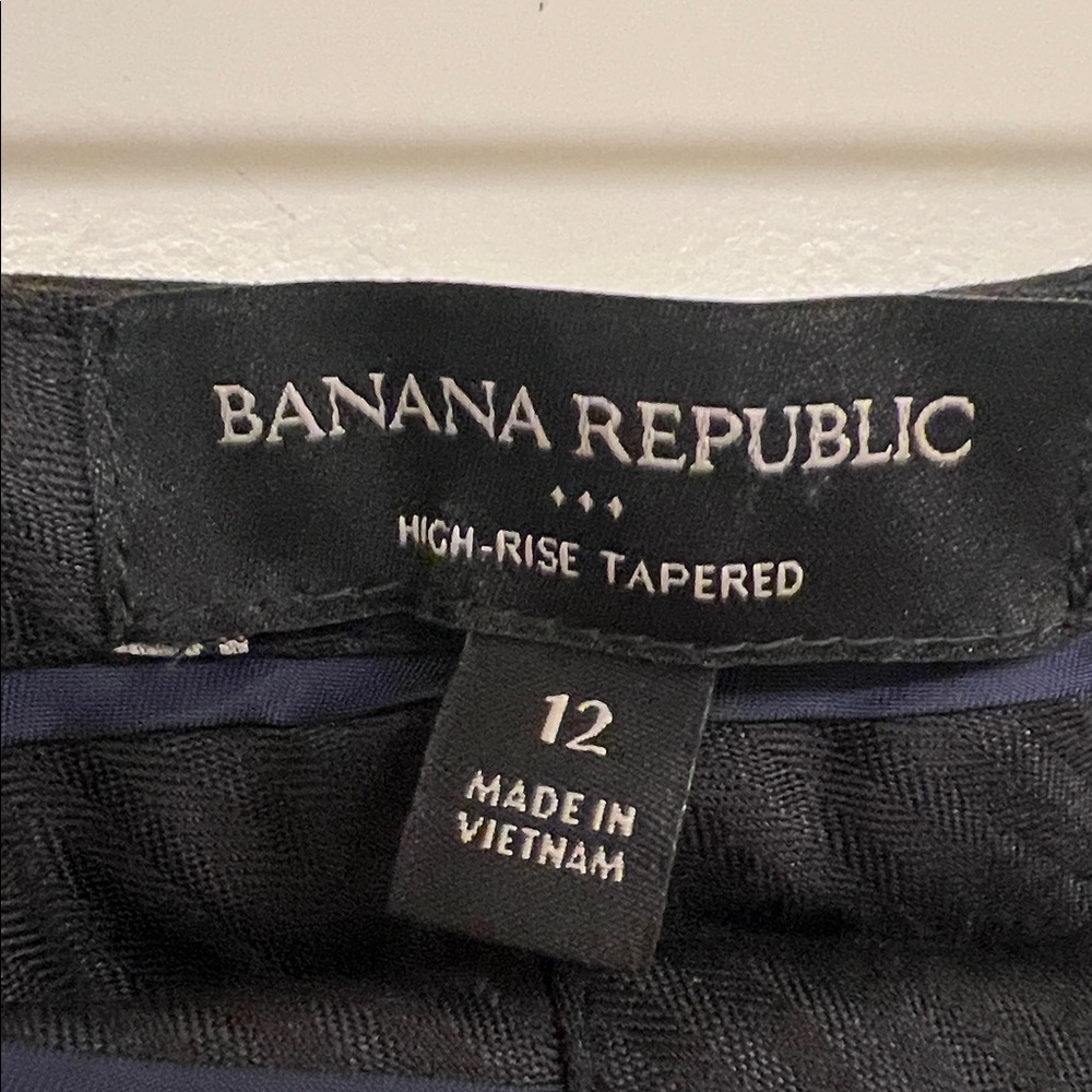 Banana Republic High-Rise Tapered Pants in Black, Women's Size 12, NWT - Picture 6 of 6